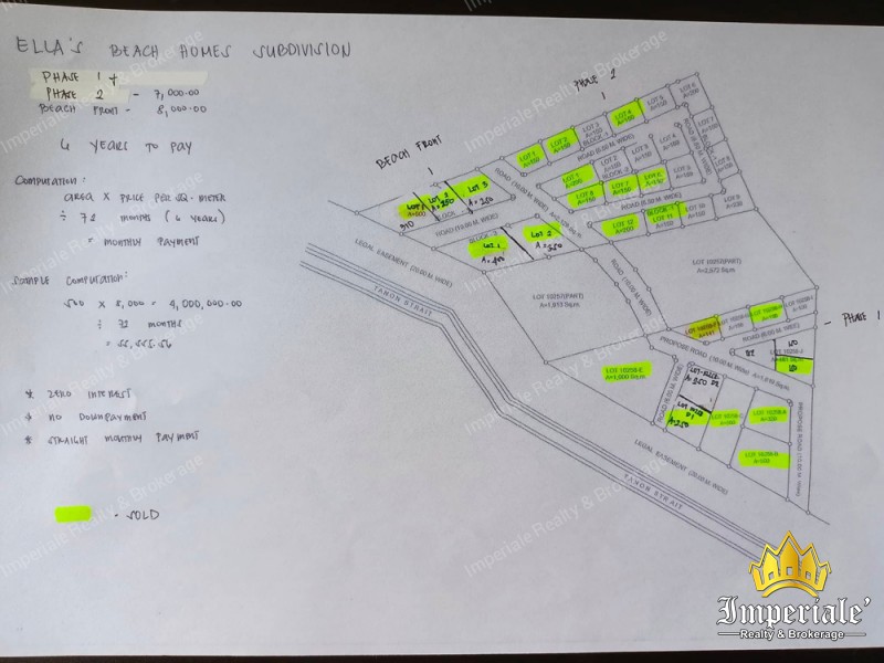 Ella's Beach Homes Subdivision